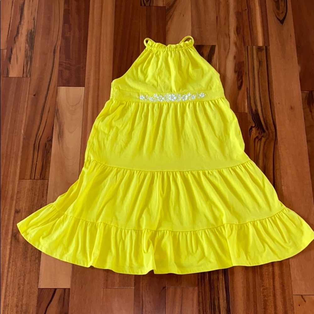 Chaps halter style dress  golden yellow size XL